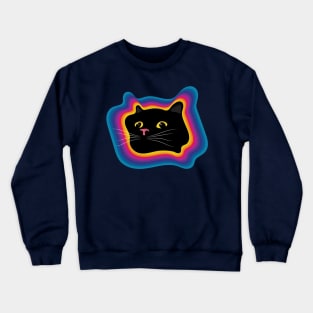 Black cat on LSD Crewneck Sweatshirt